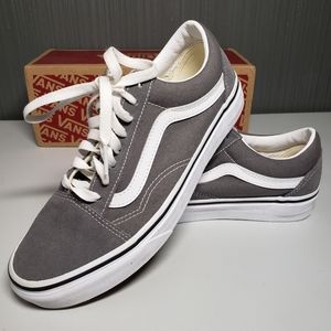 Vans Women's Gray/White Canvas w/ Suede Sneakers,  Sz 8